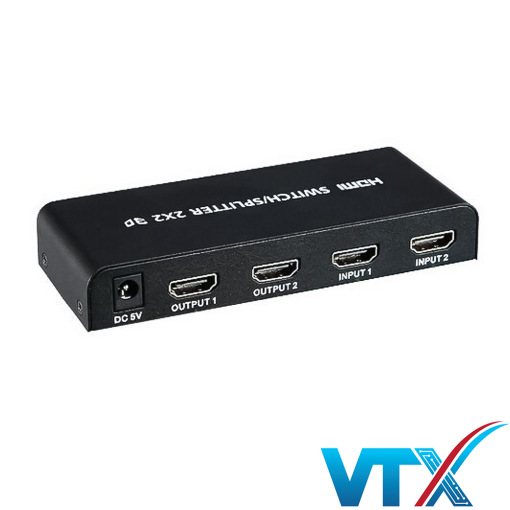 Bộ gộp, chia HDMI Tekmax vào 2 ra 2 TM-HD2-2 chất lượng cao
