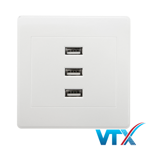Ổ cắm âm tường 3 cổng USB