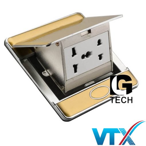 Ổ điện âm tường LGTECH OD2AN 2 ổ cắm có công tắc ẩn