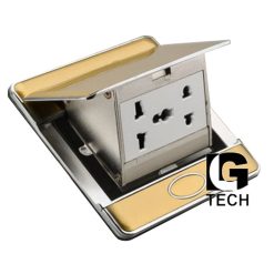 Ổ điện âm tường LGTECH OD2AN 2 ổ cắm có công tắc ẩn_