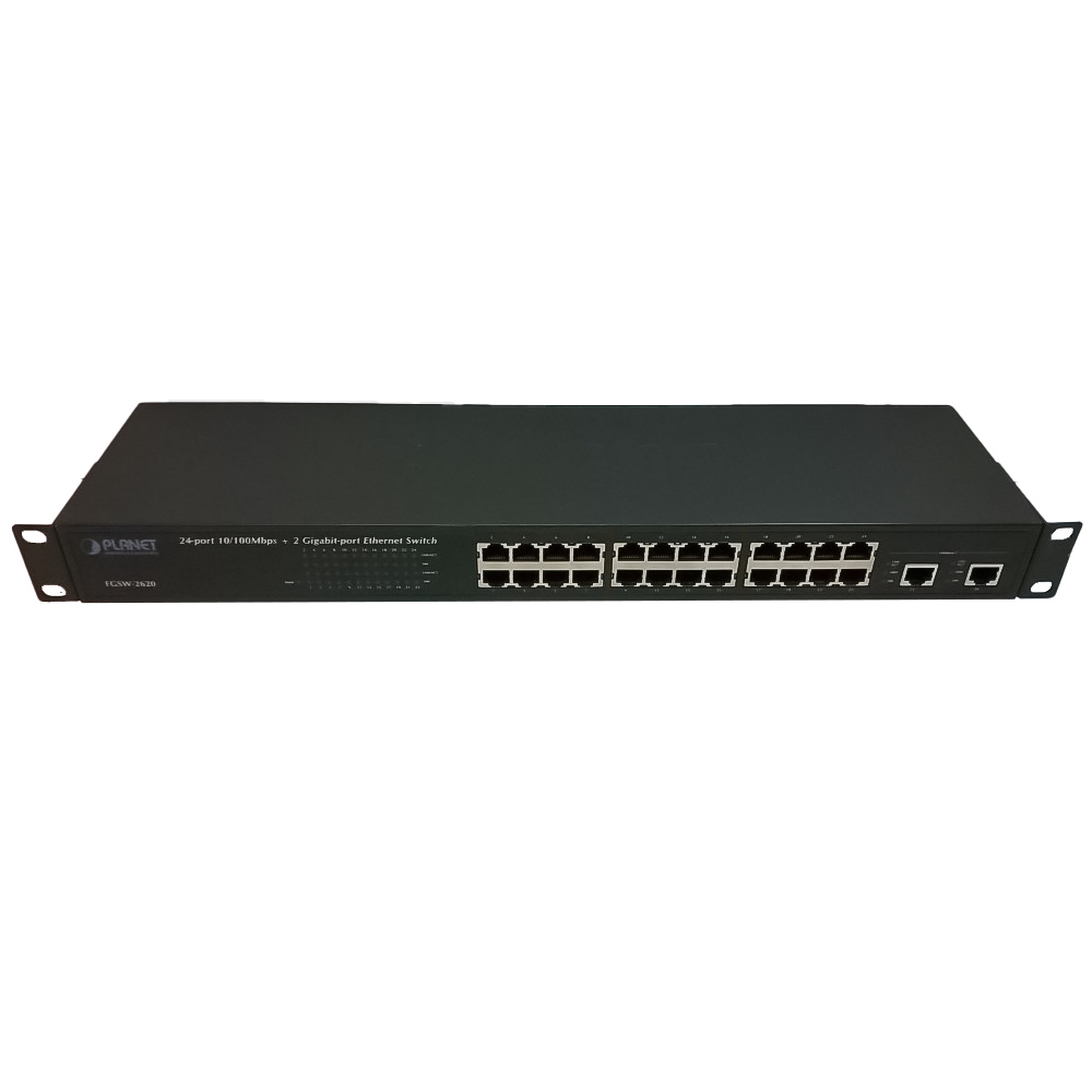 Switch chia mạng PLANET 24-Port FGSW-2620 10100Mbps +2- Gigabit Ethernet