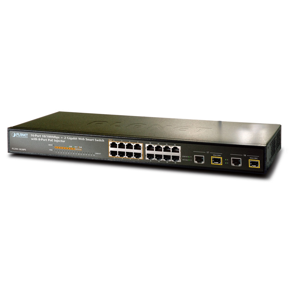 Switch chia mạng PLANET 24-Port FGSW-2620CS 10100Mbps + 2 Gigabit TPFP