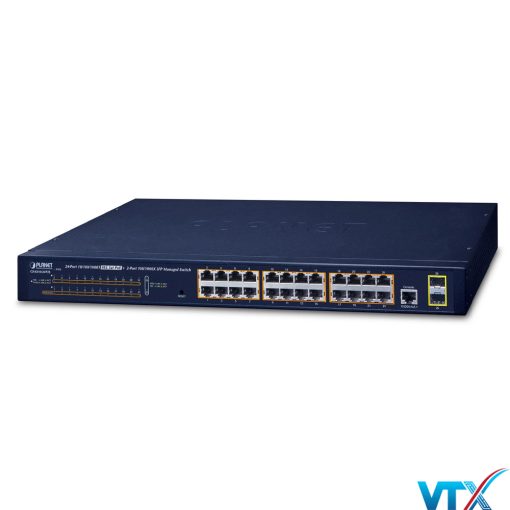 Switch chia mạng PLANET 24-port 101001000Mbps PoE GS-4210-24P2S (1)
