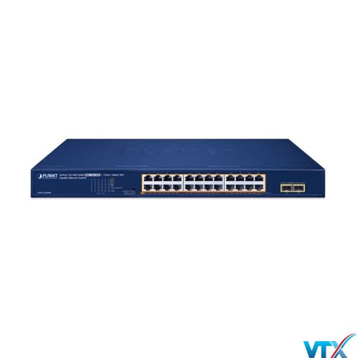 Switch chia mạng PLANET GSW-2620HP 24 port 101001000Mbps PoE (2)