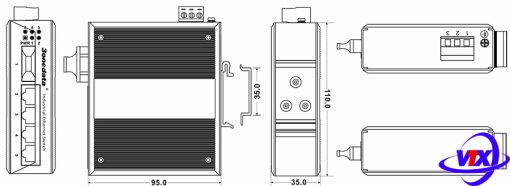 Switch chia mạng Công Nghiệp IES215-1F 4 Cổng Ethernet + 1 Cổng Quang