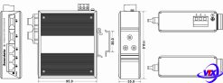 Switch công nghiệp 3Onedata 2 cổng quang + 3 cổng Ethernet IES215-2F