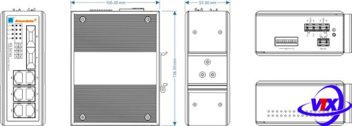 Switch công nghiệp 3Onedata IES308-2F