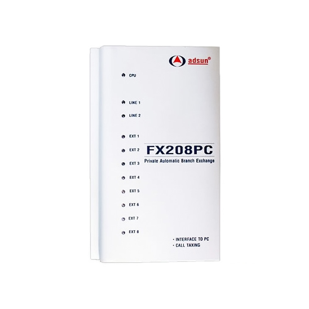 Tổng đài điện thoại 2 trung kế 8 máy nhánh ADSUN FX 208PC
