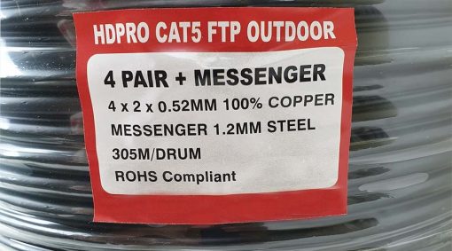 Cáp mạng ngoài trời HDPRO Cat5e FTP chính hãng