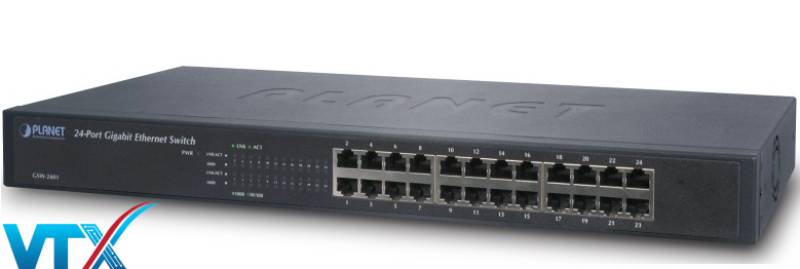 Switch PLANET 24Port 10/100/1000Mbps Gigabit Ethernet GSW-2401