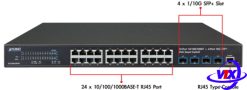 Switch PLANET 24-port 10/100/1000Mbps + 4-port GS-2240-24T4X