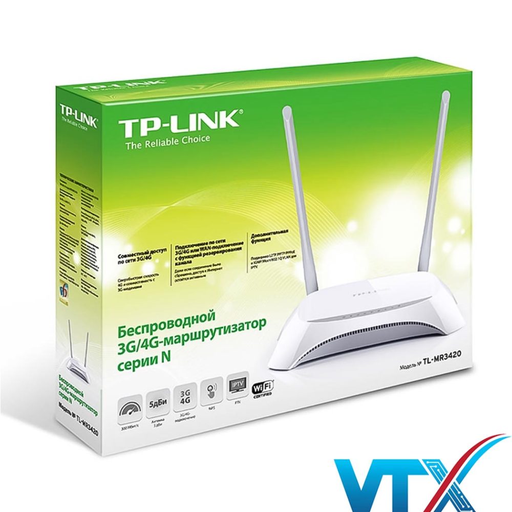 Router Wi-Fi TP-Link TL-MR3420 Chuẩn N 3G_4G chính hãng