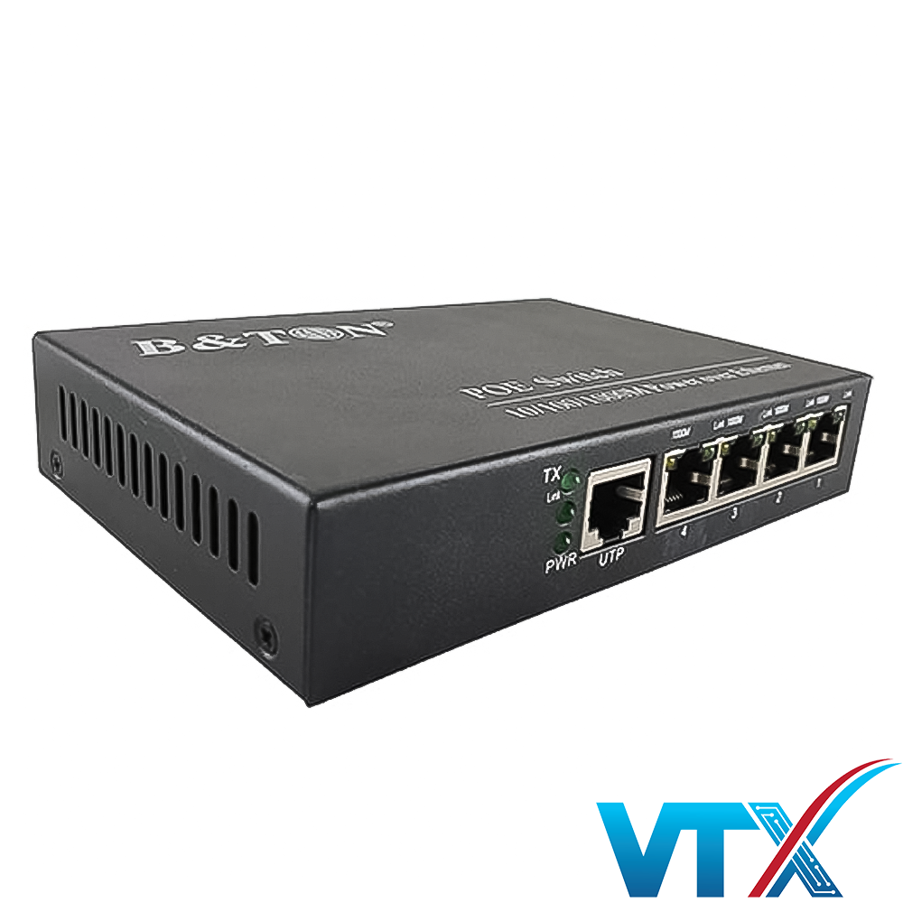 Switch PoE BTON 4 port Gigabit + 1 port UTP BT-6005 GE