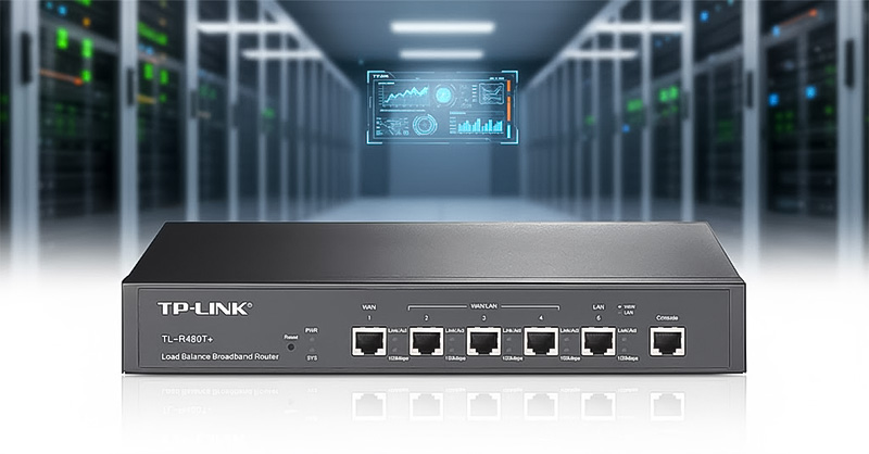 các cổng kết nối Router cân bằng tải băng thông rộng TP-Link TL-R408T+