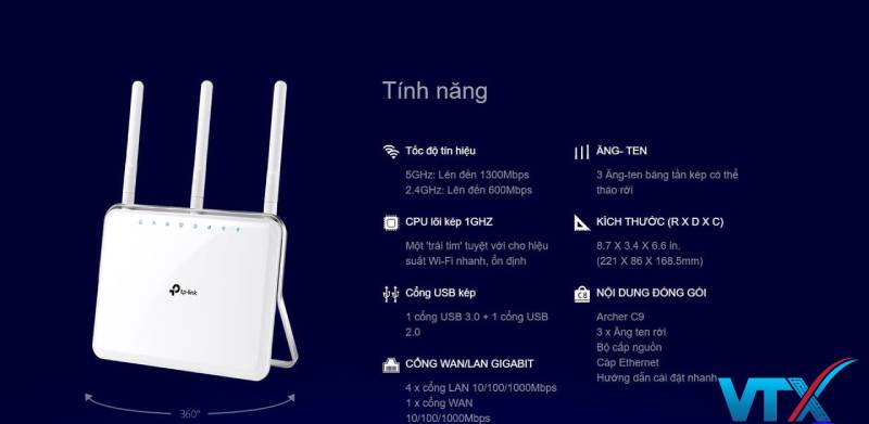 Ứng dụng của Router Wi-Fi TP-Link AC1900 Archer C9 Gigabit Băng tần kép
