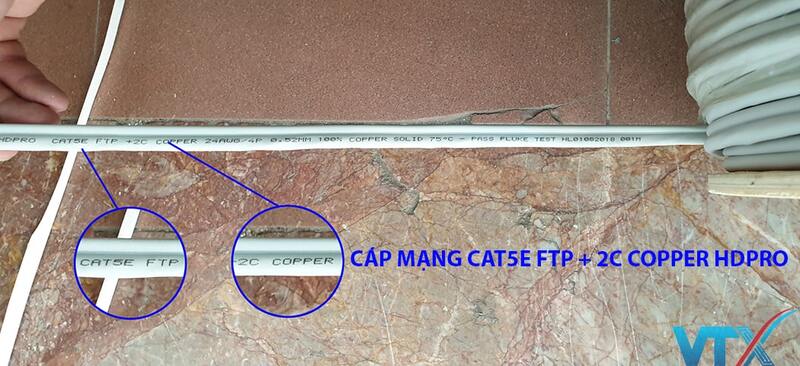 Cáp mạng kèm nguồn HDPRO Cat5e FTP lõi đồng