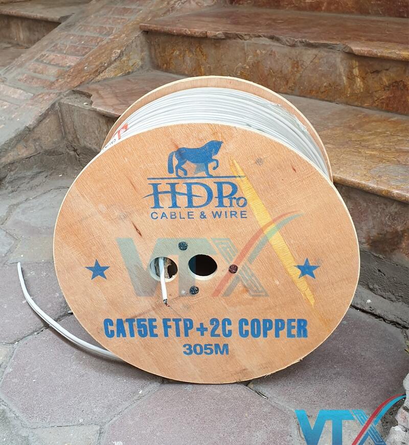 Cáp mạng kèm nguồn HDPRO Cat5e FTP lõi đồng