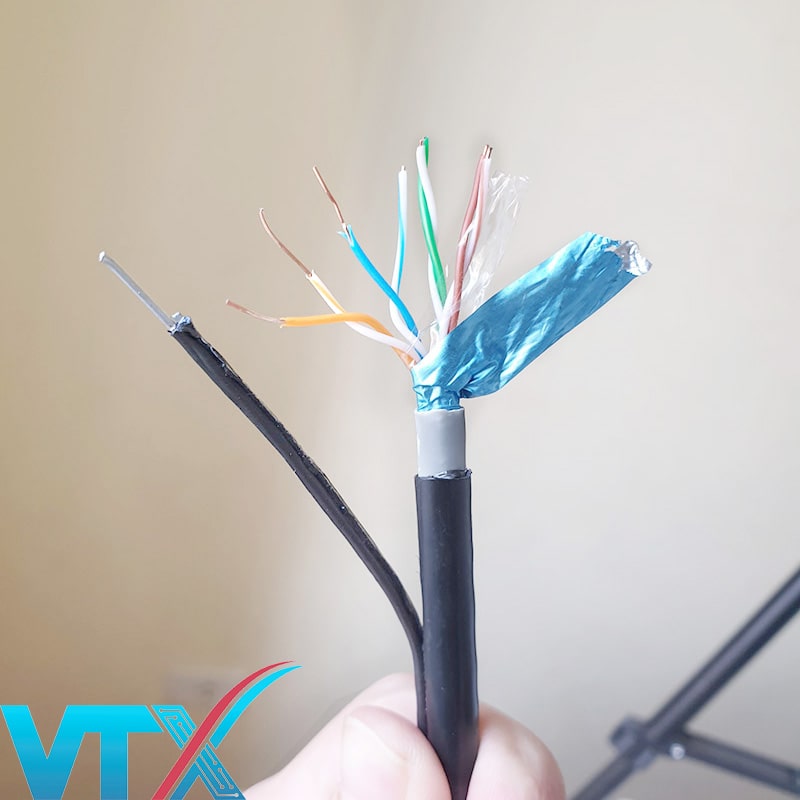 Cấu tạo Cáp mạng Cat5e FTP ngoài trời TE-Krone chống nhiễu