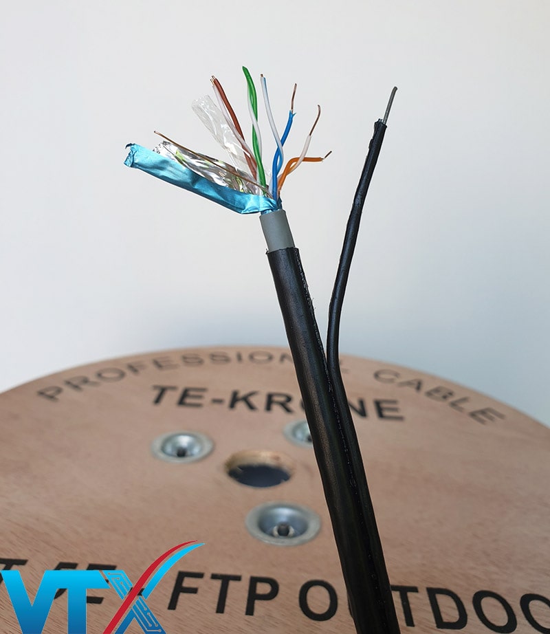 Cáp mạng Cat5e FTP ngoài trời TE-Krone chống nhiễu