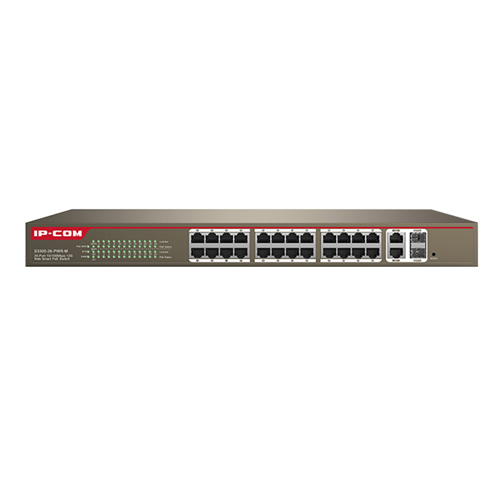 Switch PoE 24 port 10100 IP-COM PN S3300-26-PWR-M (1)