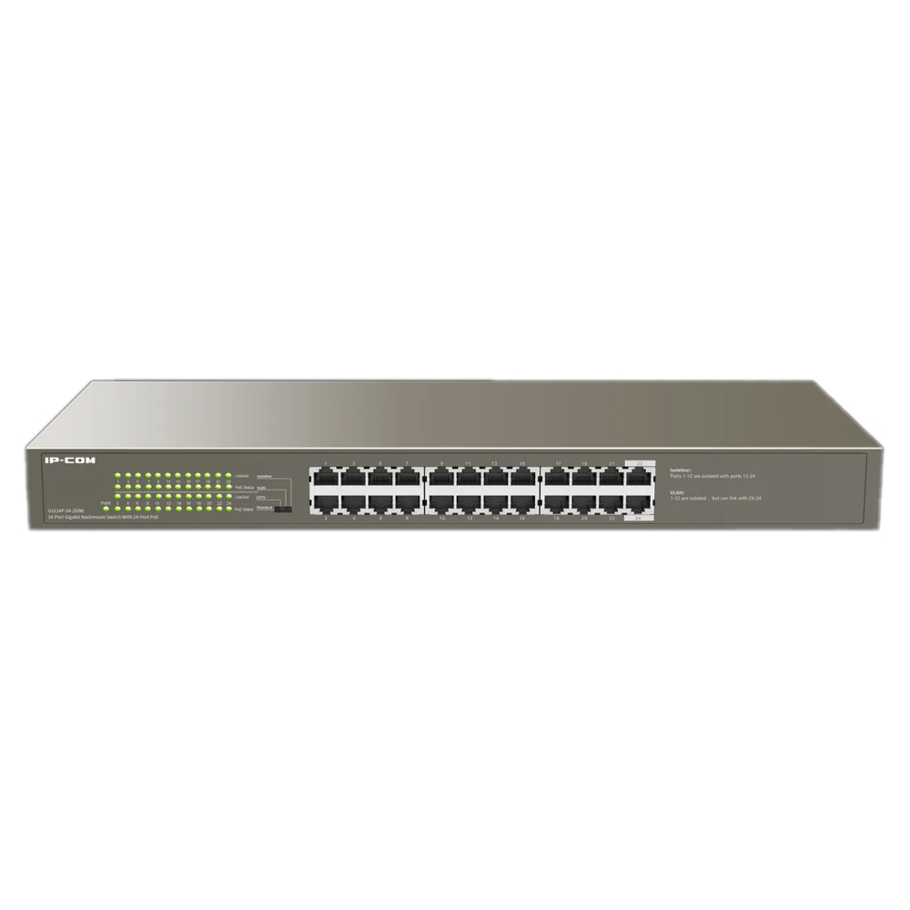Switch PoE IP-COM 24 port Giga PN G1124P-24-250W (2)