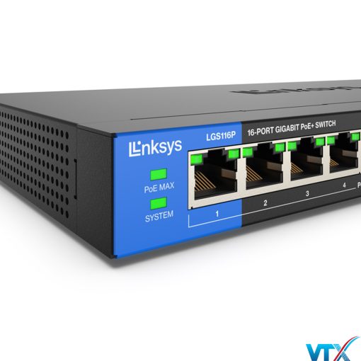 Switch chia mạng PoE Linksys 16 port Gigabit LGS116P (3)