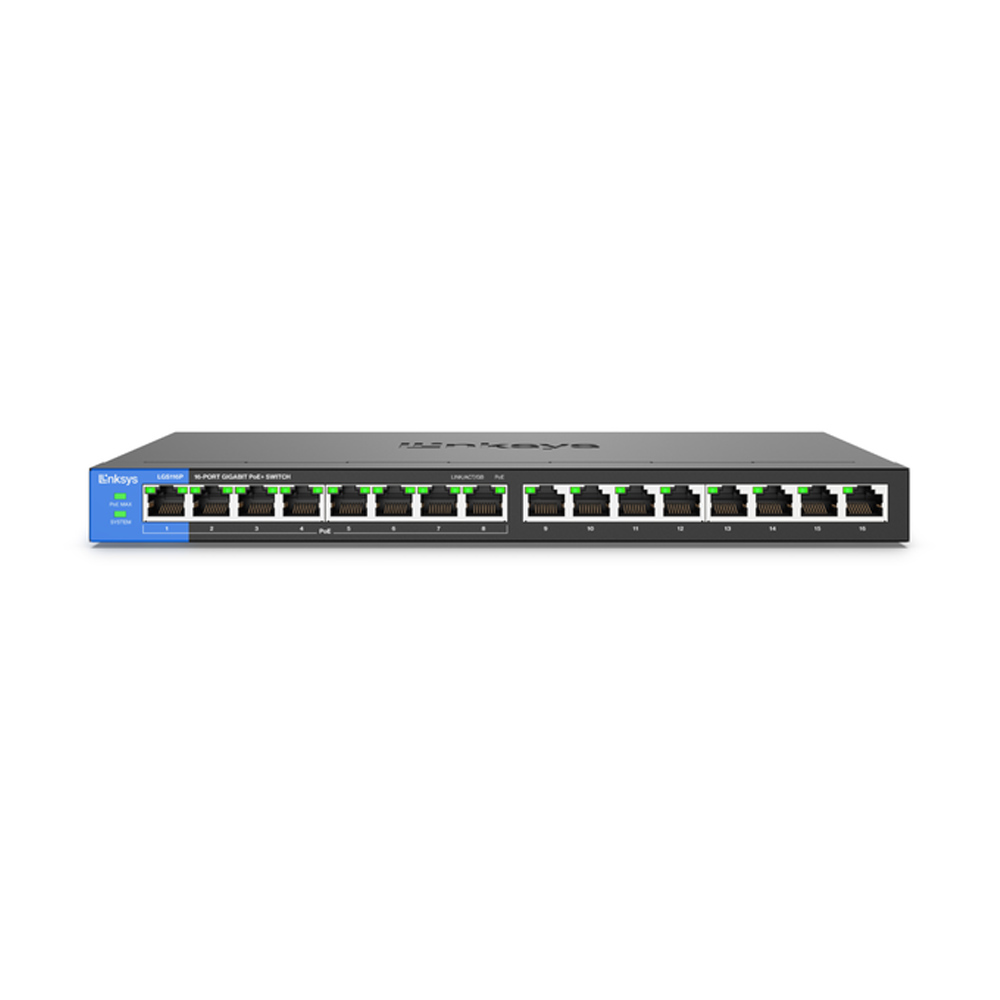 Switch chia mạng PoE Linksys 16 port Gigabit LGS116P (6)