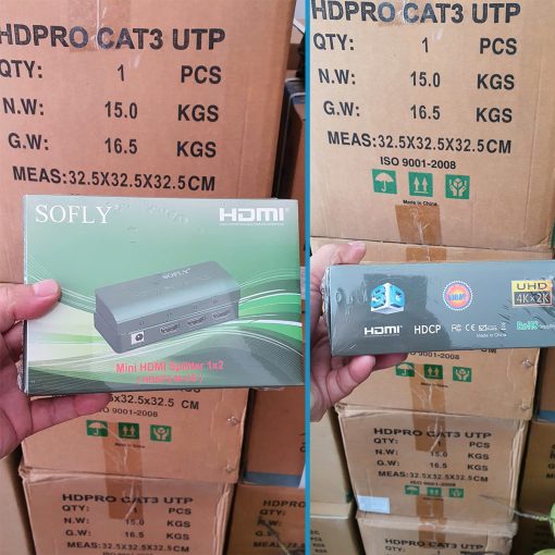 Bộ chia HDMI Splitter 1 ra 2 SOFLY cao cấp (2)