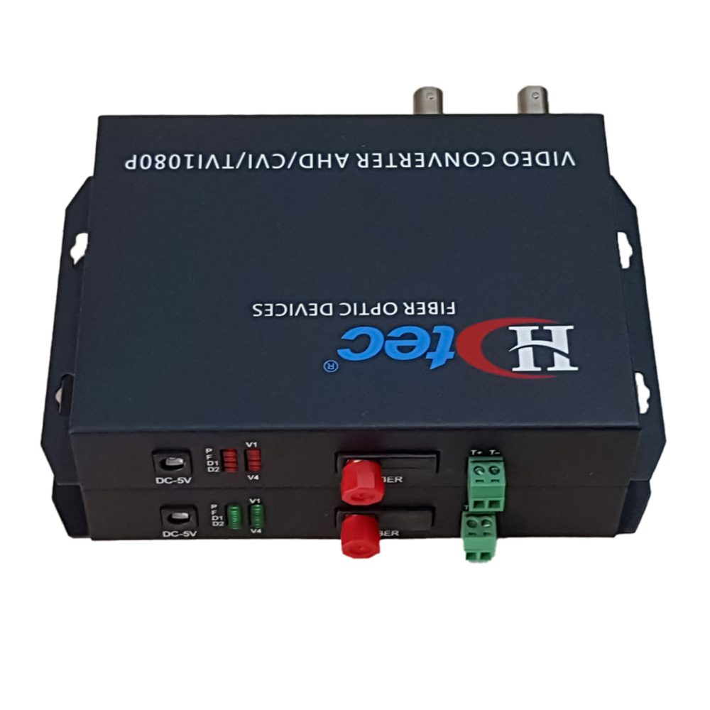 Bộ chuyển đổi Video sang Quang 2 kênh HDTec + 1 RS485 Data (1)