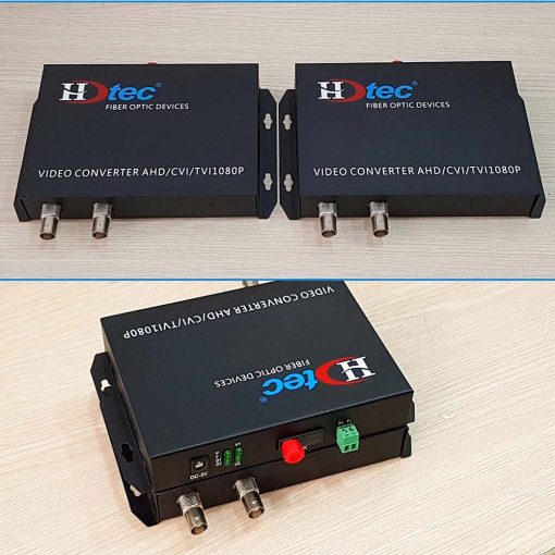 Bộ chuyển đổi Video sang Quang 2 kênh HDTec + 1 RS485 Data