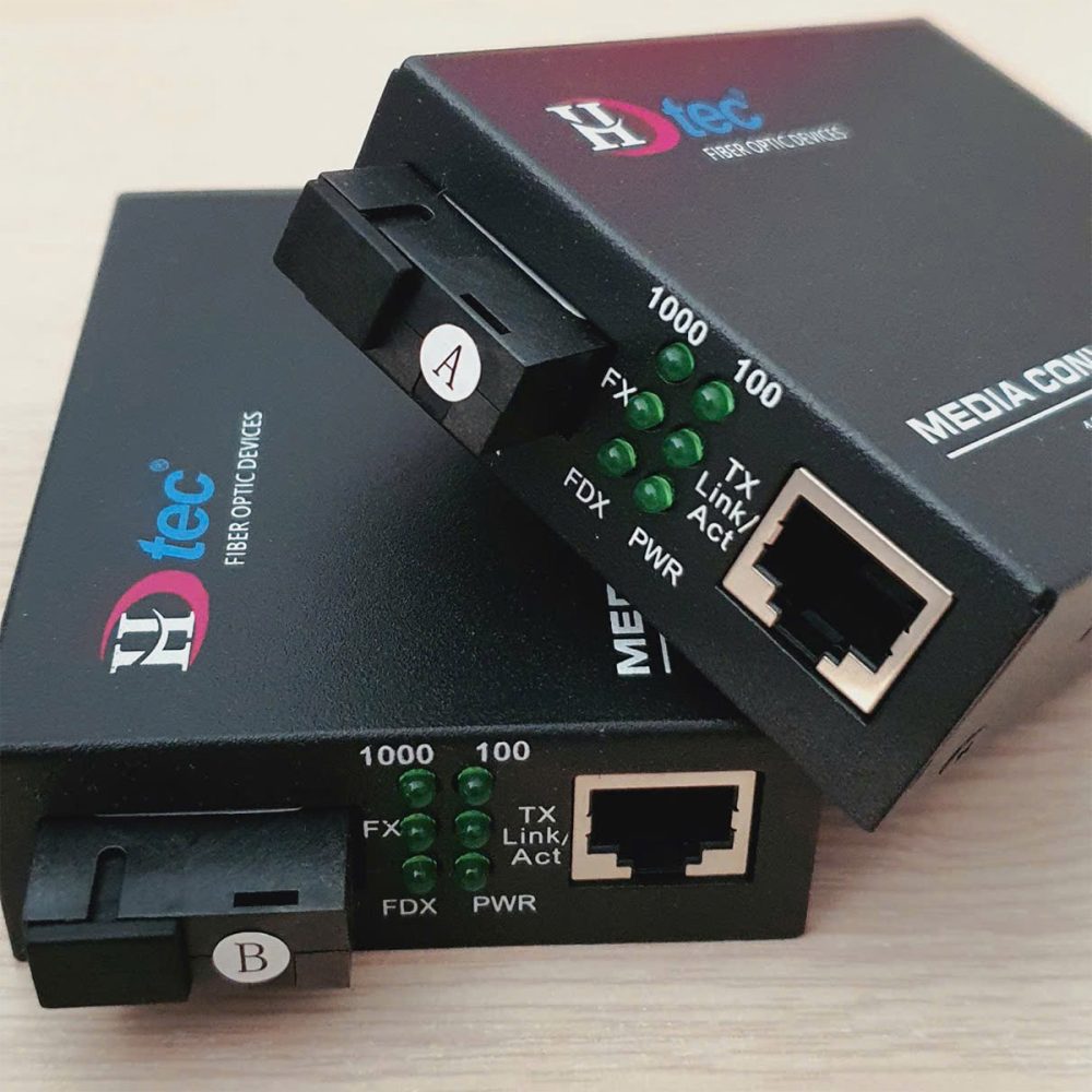 Bộ chuyển đổi quang điện HDTec 100M hoặc 1000M + 1 cổng RJ45 (5)