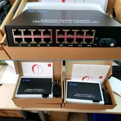 Bộ chuyển đổi quang điện converter quang 1 sợi 1Gb HDTec 16 cổng RJ45