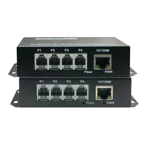 Bộ chuyển đổi quang sang RJ11RJ12 HDTec 4 Port + 1 Port RJ45 10100Mbps (1)