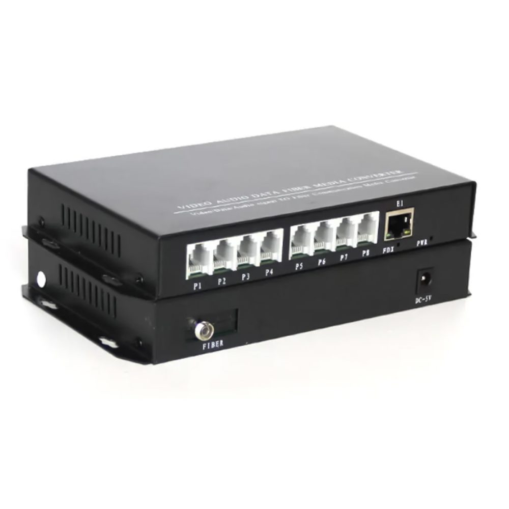 Bộ chuyển đổi quang sang RJ11RJ12 HDTec 8 Port + 1 Port RJ45 10100Mbps (3)