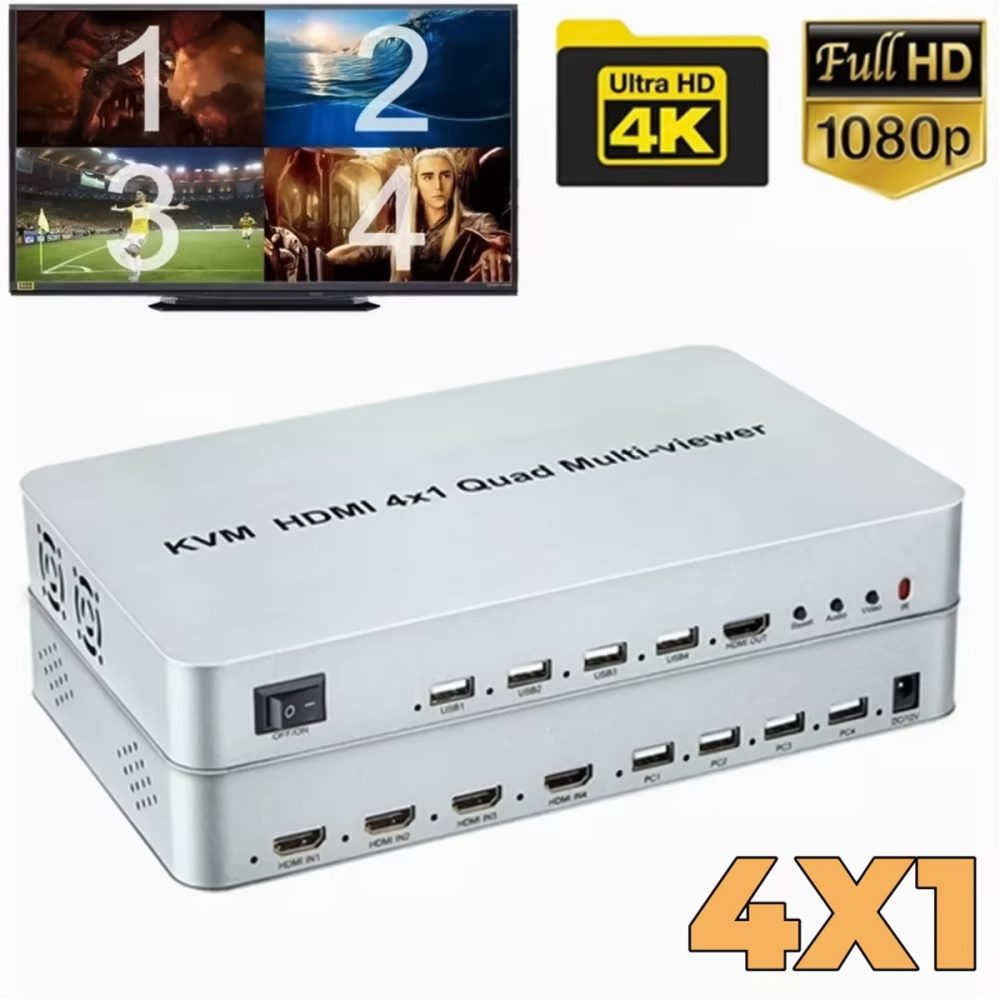Bộ gộp HDMI SOFLY KVM HDM 4x1 Quad Multi-viewer (1)
