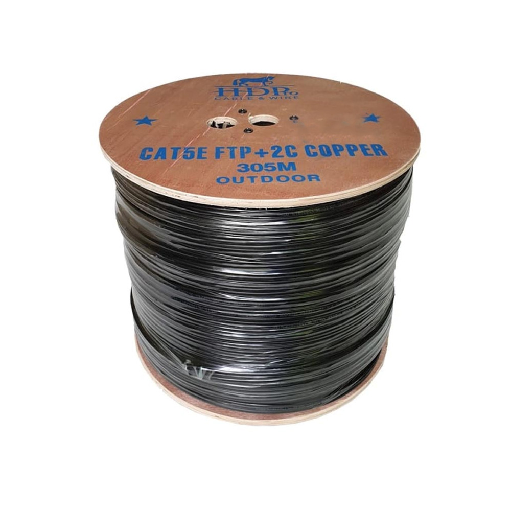 Cáp mạng HDPRO Cat5e FTP + 2C OUTDOOR (1)