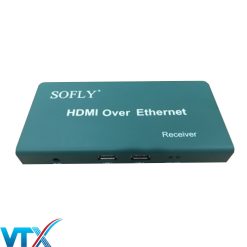 Bộ kéo dài HDMI 120m dùng cáp mạng SOFLY có chuột