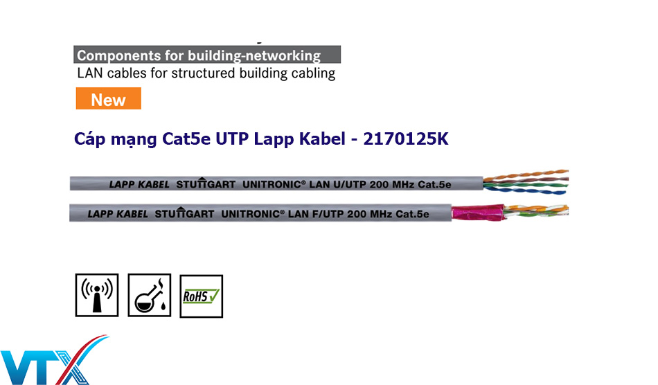 Cáp mạng Cat5e UTP Lapp Kabel - 2170125K Cáp mạng Cat5e UTP Lapp Kabel - 2170125K