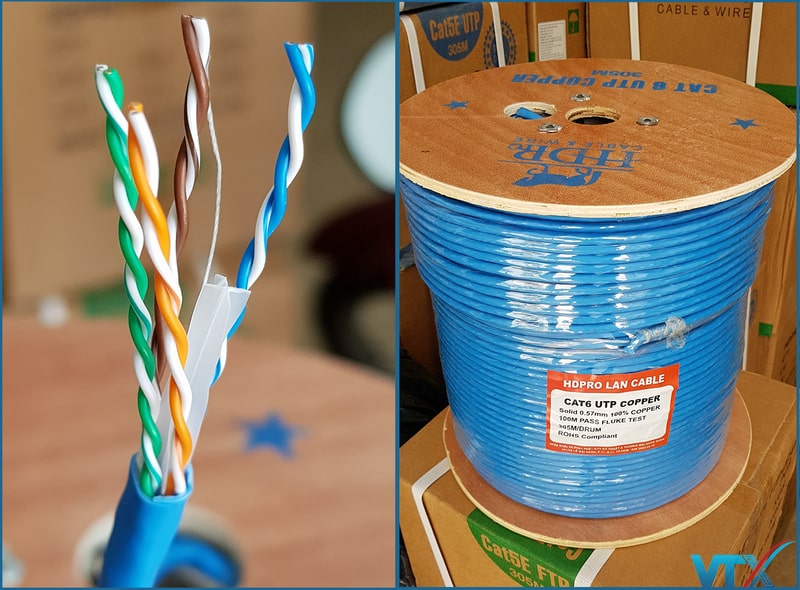 Cáp mạng HDPRO Cat 6 UTP Copper
