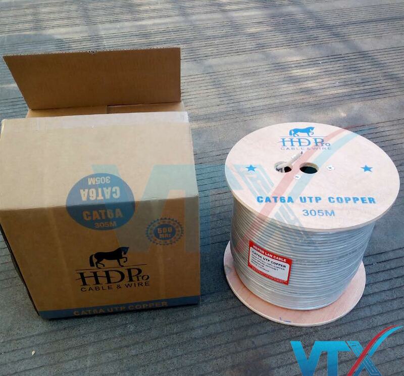 Cáp mạng HDPRO CAT6A UTP lõi đồng nguyên chất