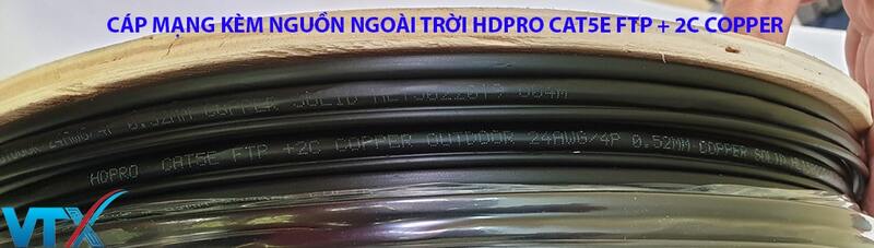 Thông số in Cáp mạng ngoài trời HDPRO Cat5e FTP + 2C OUTDOOR