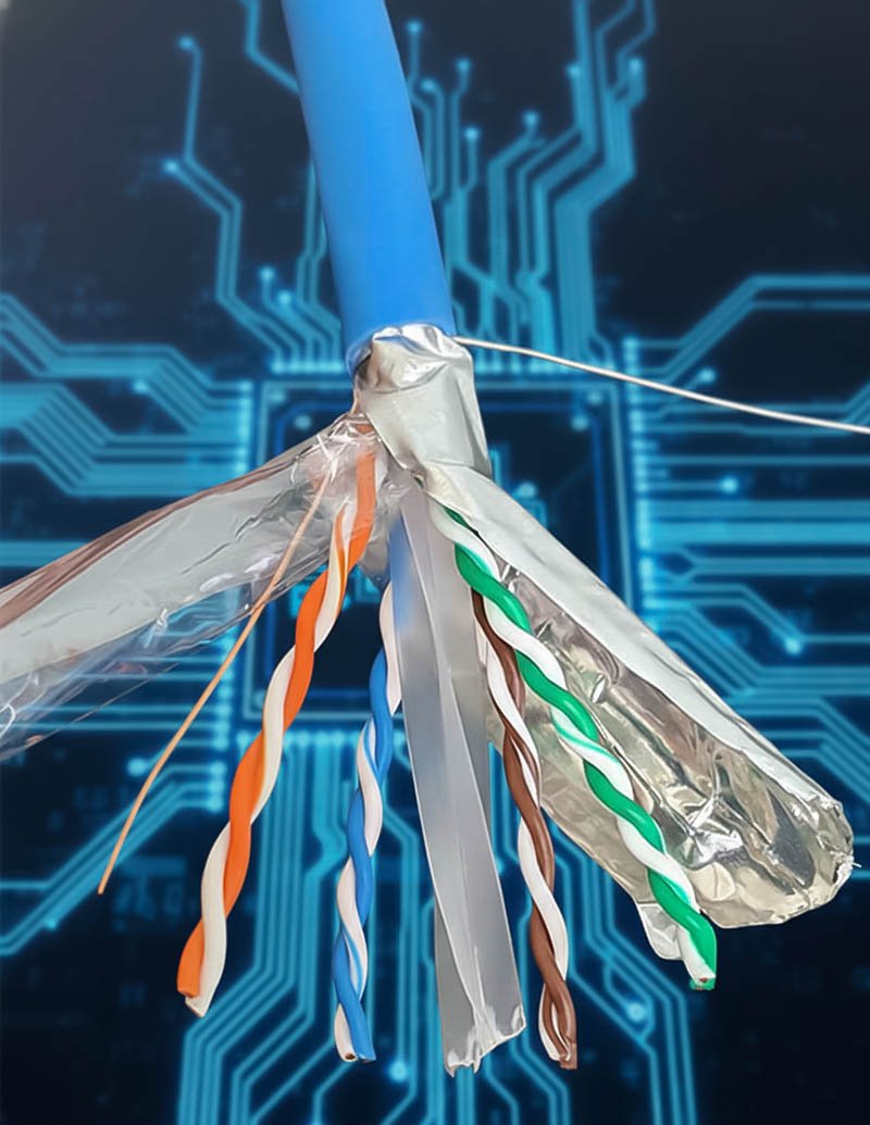 cấu tạo cáp mạng HDPRO Cat6 lõi đồng chống nhiễu FTP