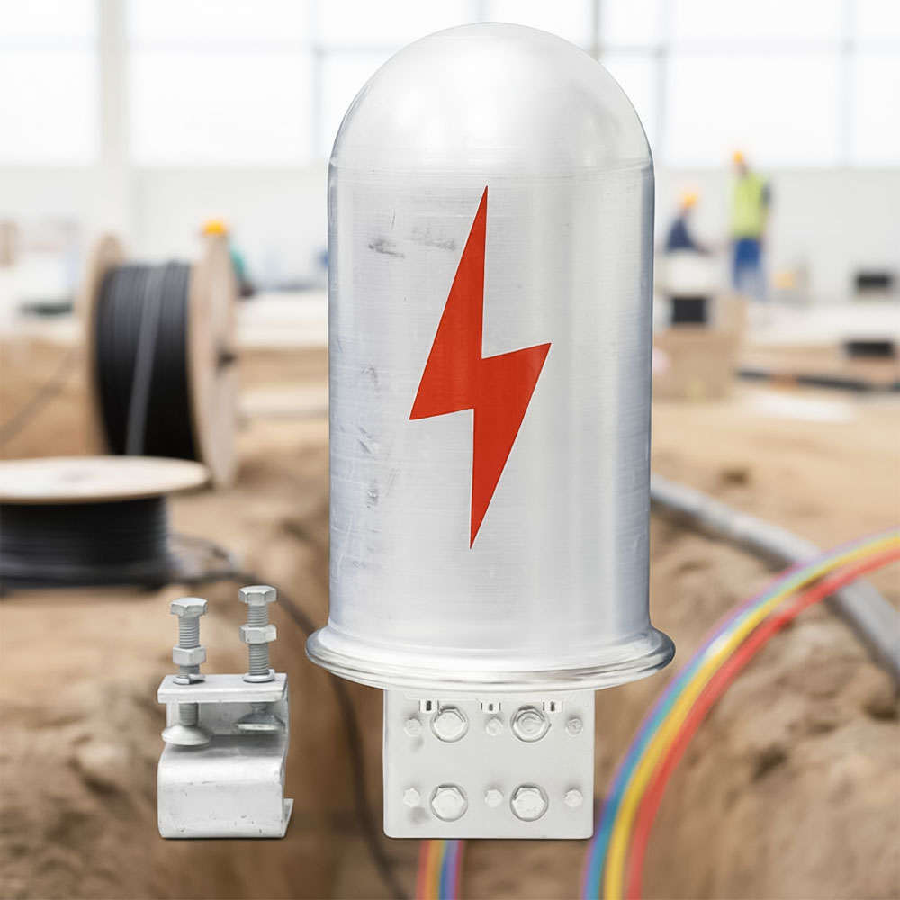 ảnh chụp cận cảnh Măng xông mũ chụp OPGW