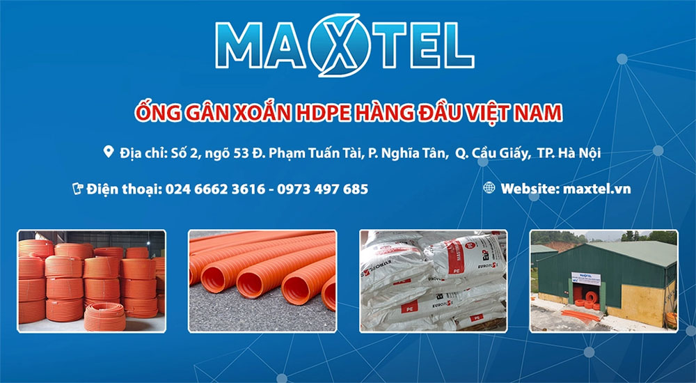 Chính thức ra mắt sản phẩm ống nhựa gân xoắn HDPE Maxtel