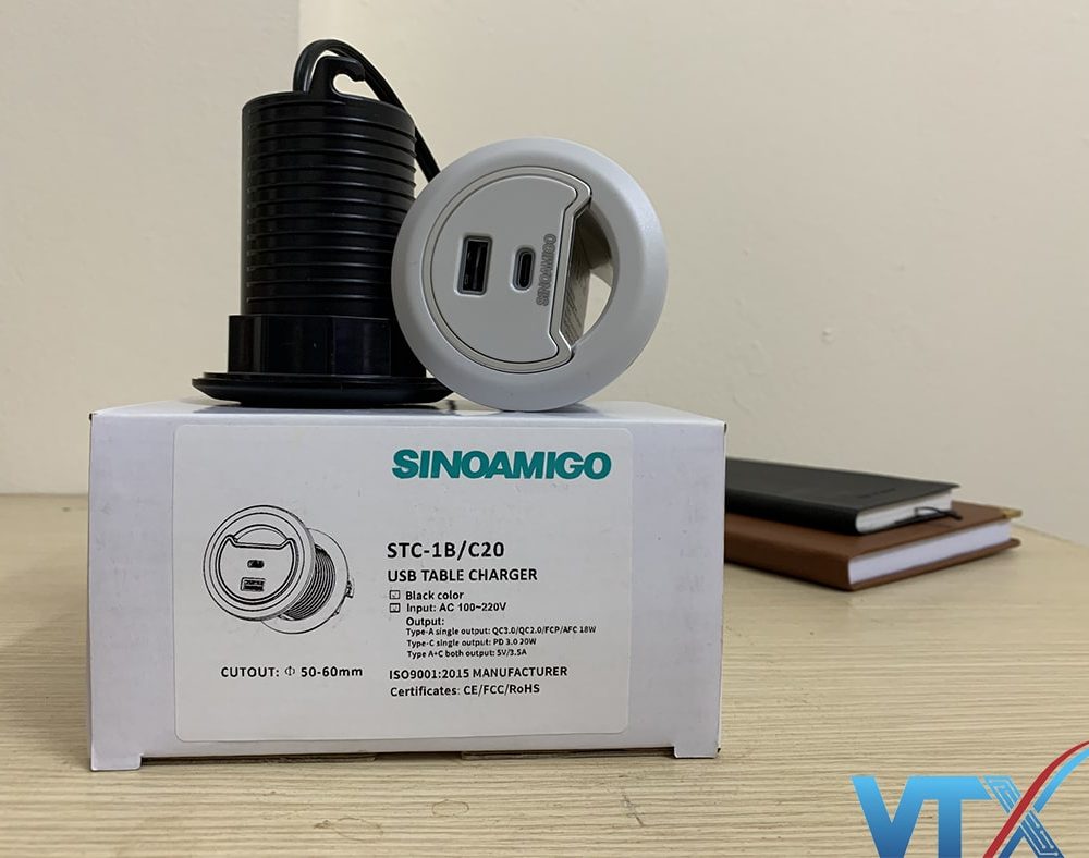 Ổ cắm âm bàn Sino Amigo STC-1B/C20