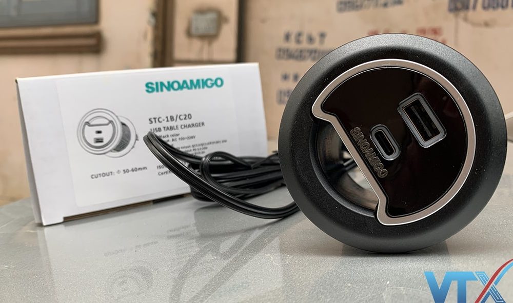 Ổ cắm âm bàn Sino Amigo STC-1B/C20