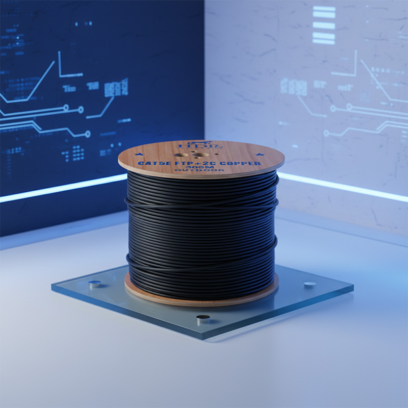 Cáp mạng kèm nguồn HDPRO Cat5E FTP + 2C Copper