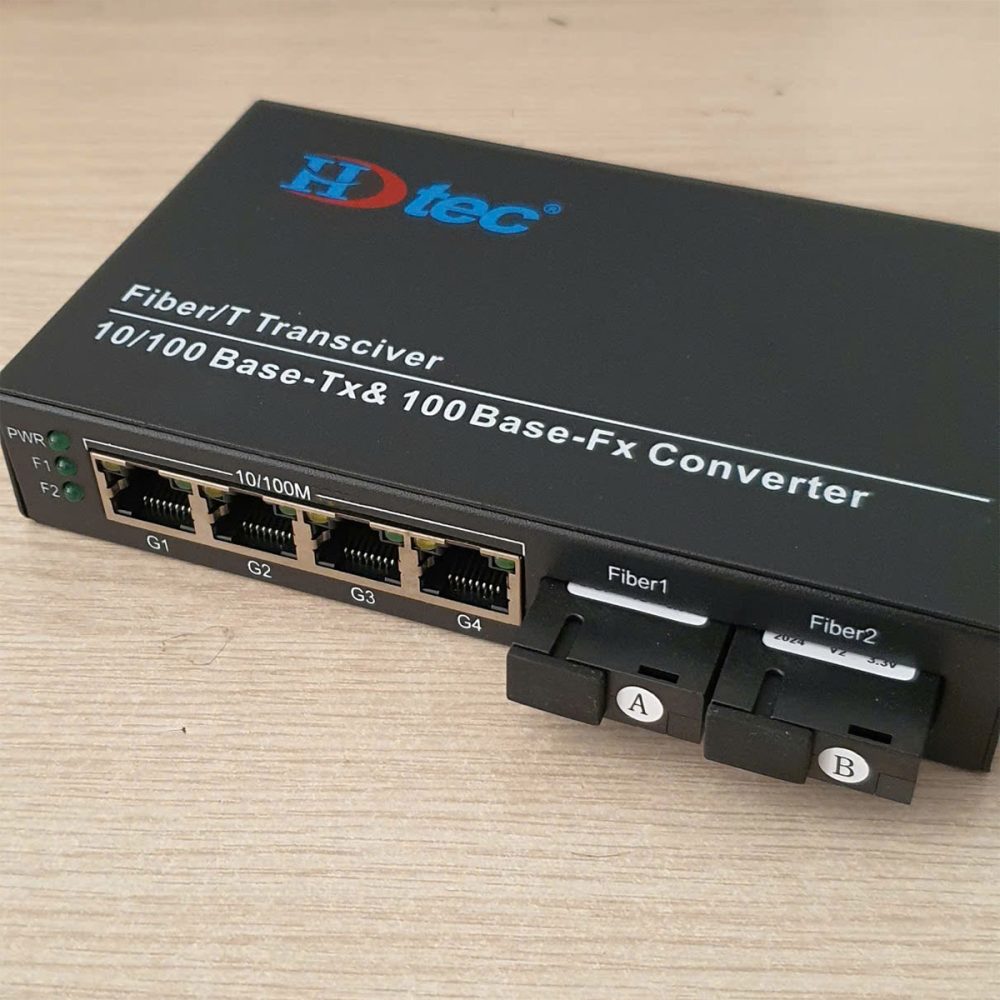 Converter Quang HDTEC 2 SC + 4 RJ45 SM 10100Mbps (3)
