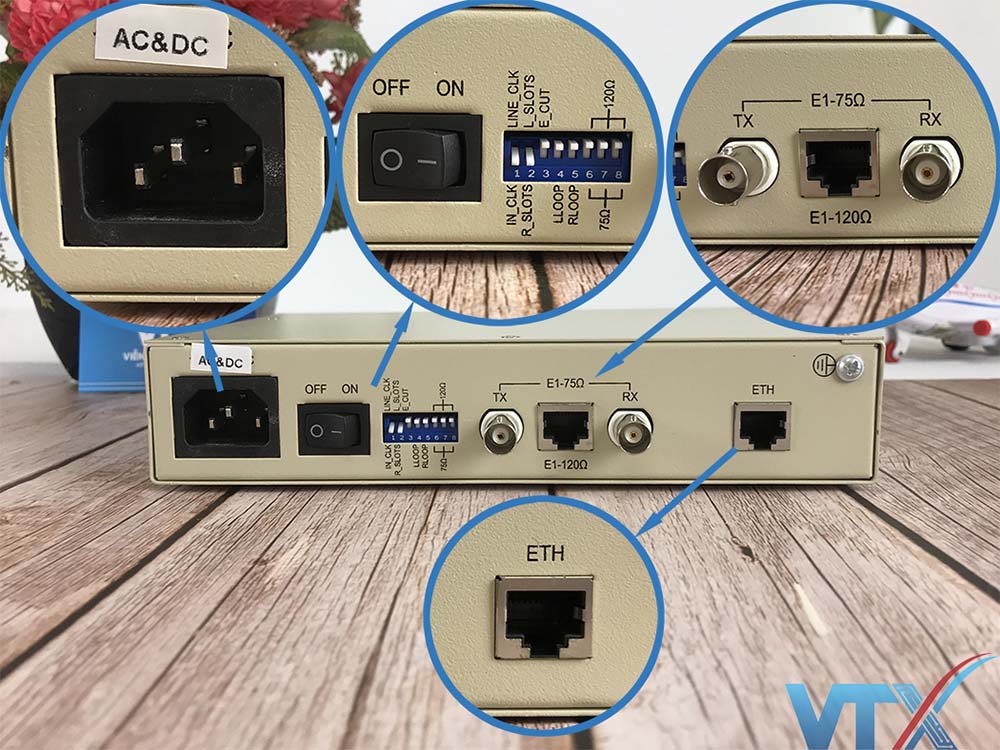 Bộ chuyển đổi tín hiệu E1 sang Ethernet Upcom HPC-FE1-ETH