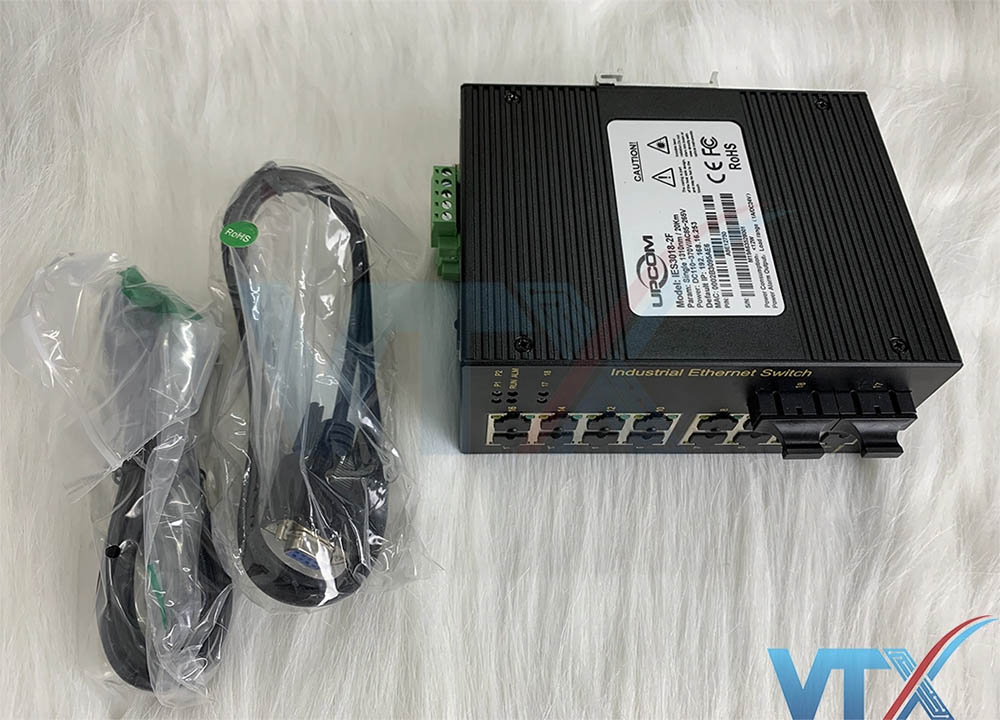 Switch công nghiệp Upcom 16 cổng Ethernet + 2 cổng quang IES3018-2S